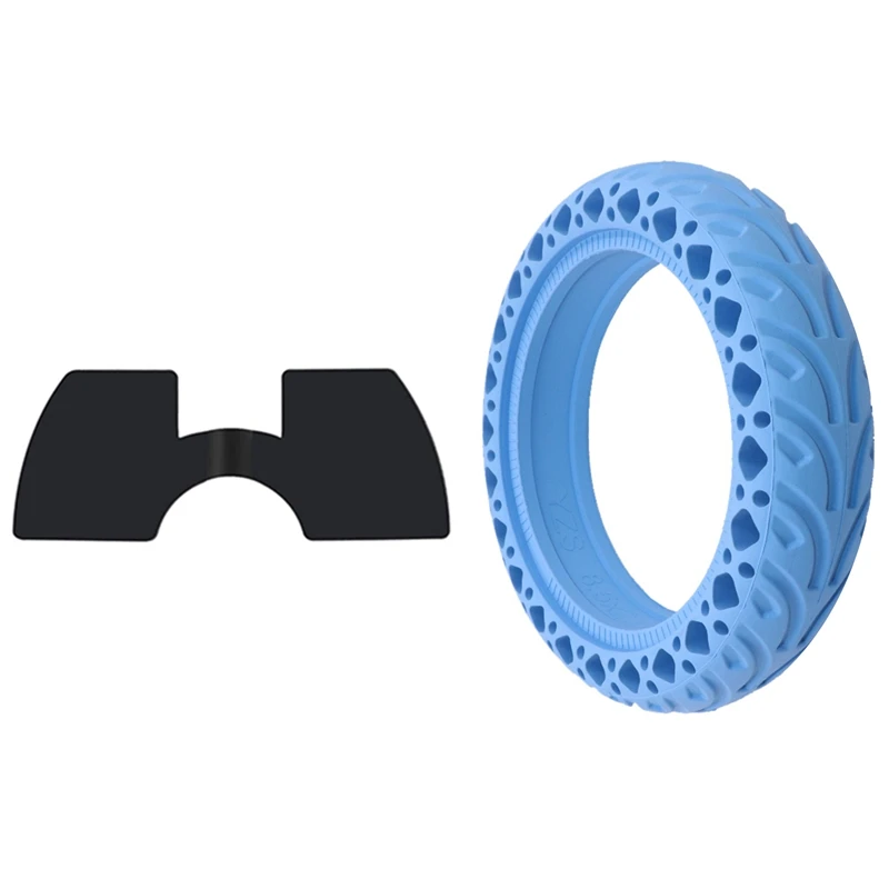 

1Set Rubber Solid Tire For Xiaomi Mijia M365/Ninebot 8.5 Inch(Blue) & 6 PCS Avoid Damping Rubber Pad For M365 Pro