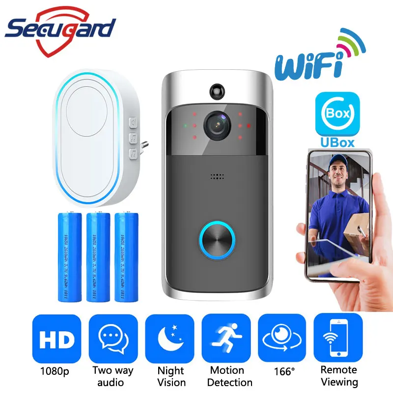 Wireless Doorbell Wifi Camera 1080P HD Outdoor Welcome Door Bell Night Vision Video Intercom Voice Smart Home Security Alarm
