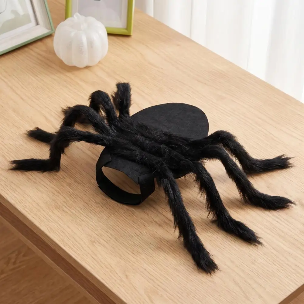 Cute Dress Up Halloween Spider Pet Costume for Small Dogs Cats Adjustable Straps Cat Cosplay Outfit Spooky Holiday Party Dress