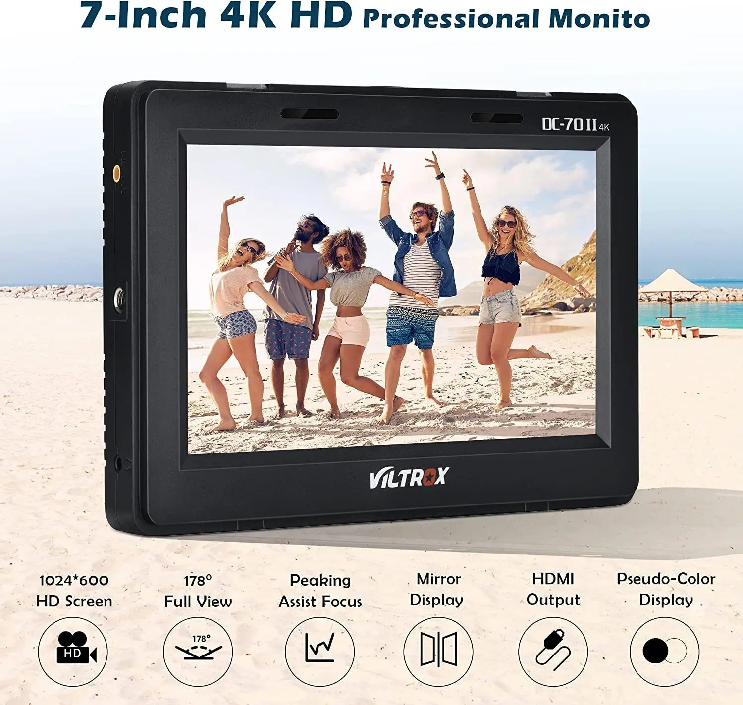 VILTROX DC-70II 7 inch 4K HD Field on-Camera Monitor for Canon Nikon Sony DSLR