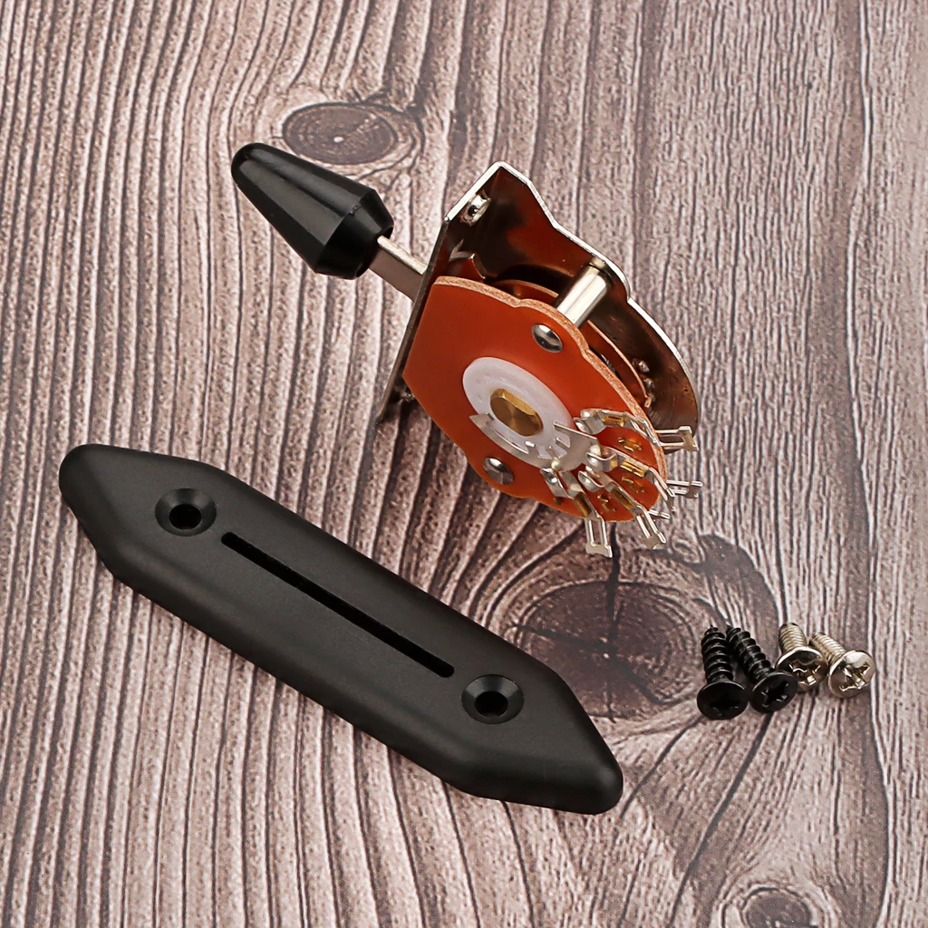 

1 Set Alloy 5-Way Toggle Electric Pickup Lever Replacement Washer Plate Enhances Sound Switch Guard Plate Lever Switch Cover