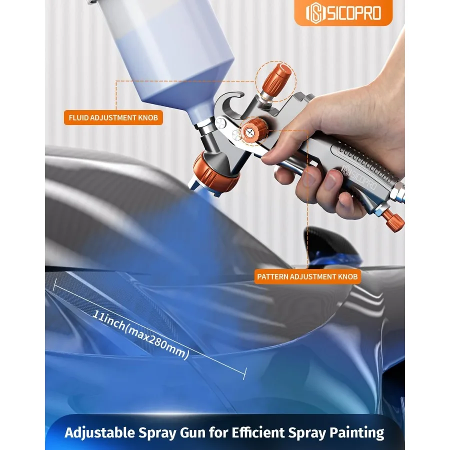 مسدس رش الطلاء LVLP بخاخ طلاء الهواء لطلاء المنزل وتشطيب السيارات؛ مجموعة ممتازة بدقة عالية 1.3 مم 1.5 #3