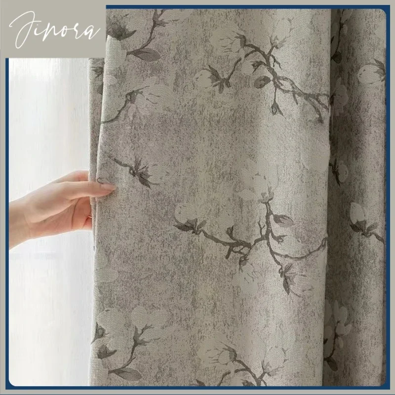 Embossed Curtains For Living Room Bedroom Dining Custom Size Fashion Luxury French Style Light Luxury High Precision Jacquard
