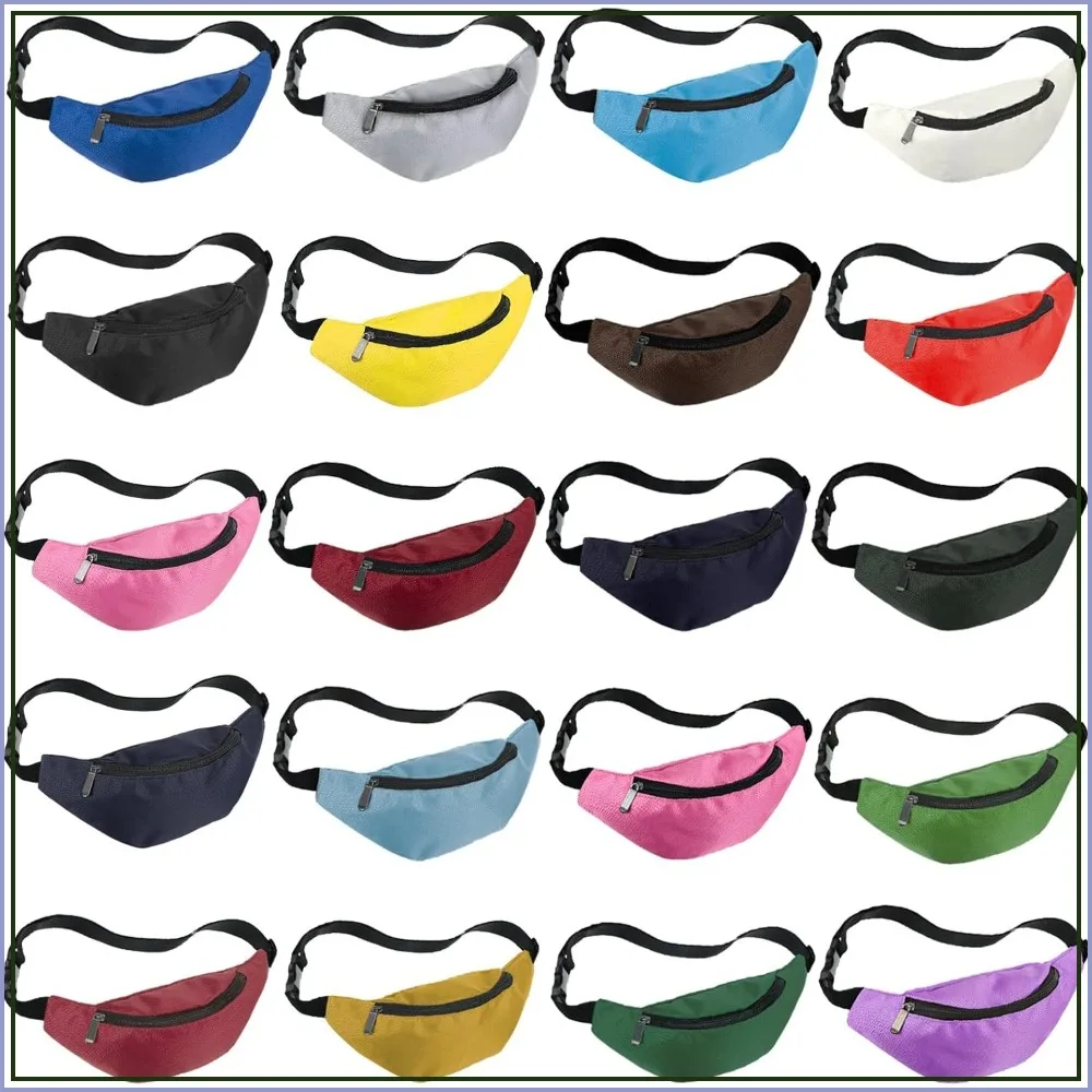 

20 Pcs Neon Fanny Pack Bulk, 80s 90s Adjustable Waist Bags for Workout Traveling Running Party Favors