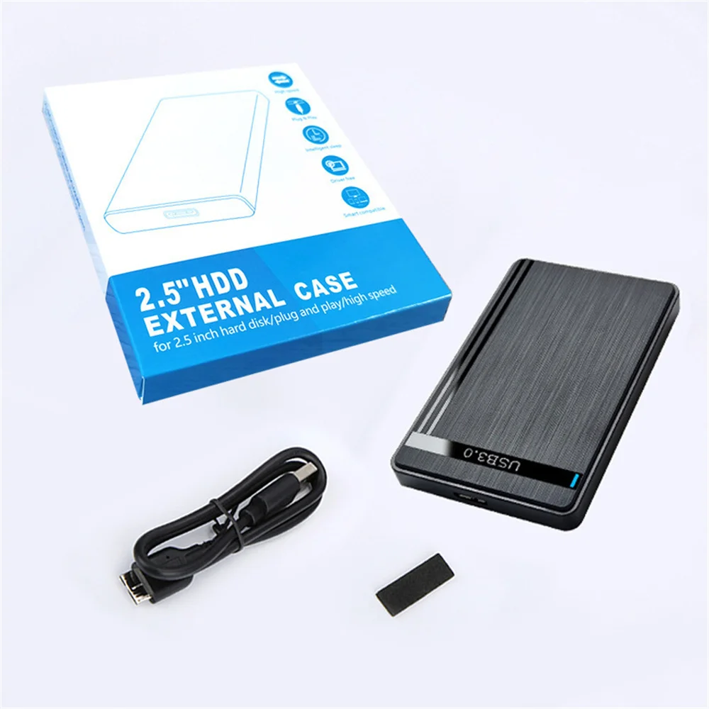 2.5 "SATA إلى USB3.0 HDD الضميمة حالات القرص الصلب المحمول ل SSD صندوق التخزين الخارجي HDD مع كابل USB3.0/2.0 ABS