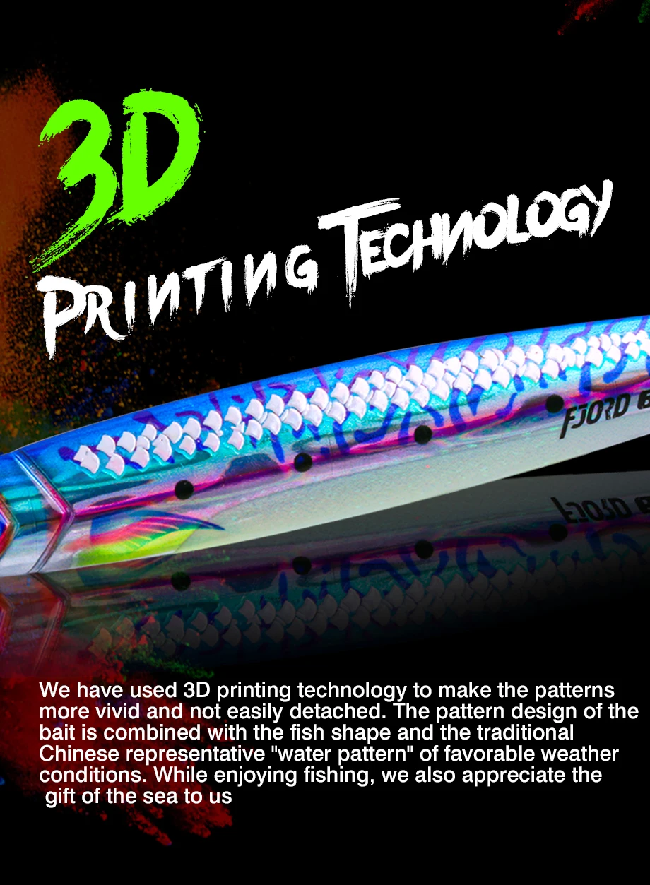 FJORD 3D-Druck Metall Jig Night Glow Vertical Jig 40g 60g 80g Laser Strong Glow Seide UV Punkt Hecht Haken Angeln Köder Versorgung – Detail 2