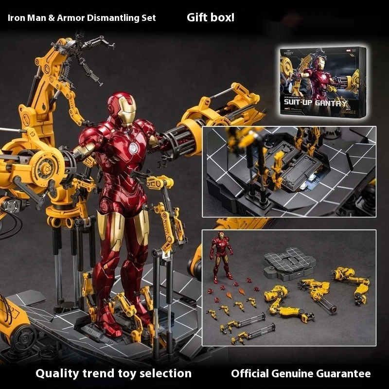 Echte mk50 Iron Man Figur Spielzeug Wunder Rächer 3 Marionette Modell Ornament 7 Mark 85 Film Peripherie Figuren und Desktop