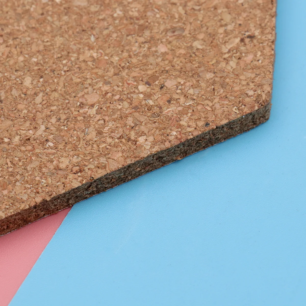 8 قطعة لوحات الفلين السداسية رسالة ذاتية اللصق للمنزل مكتب الجدار الديكور لوحة الإعلانات الخشبية المنظم