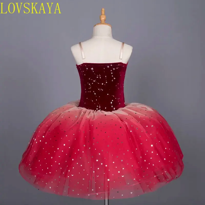 Girl's dress, children's clothing, ballet skirt, adjustable strap, ballet skirt, group performance performance costume