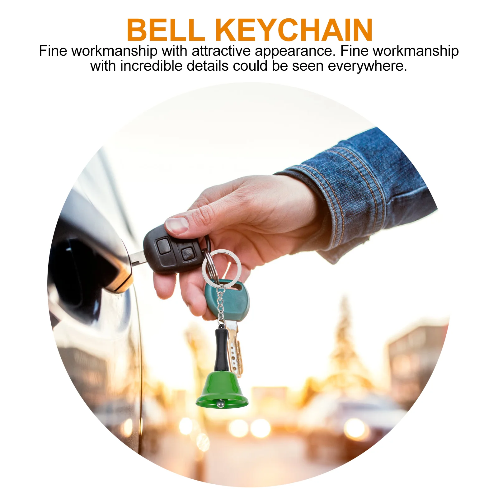 5 Pcs Bell Keychain Creative Metal Pendant Material Term Use Suitable Gift Family Compact Lightweight Different