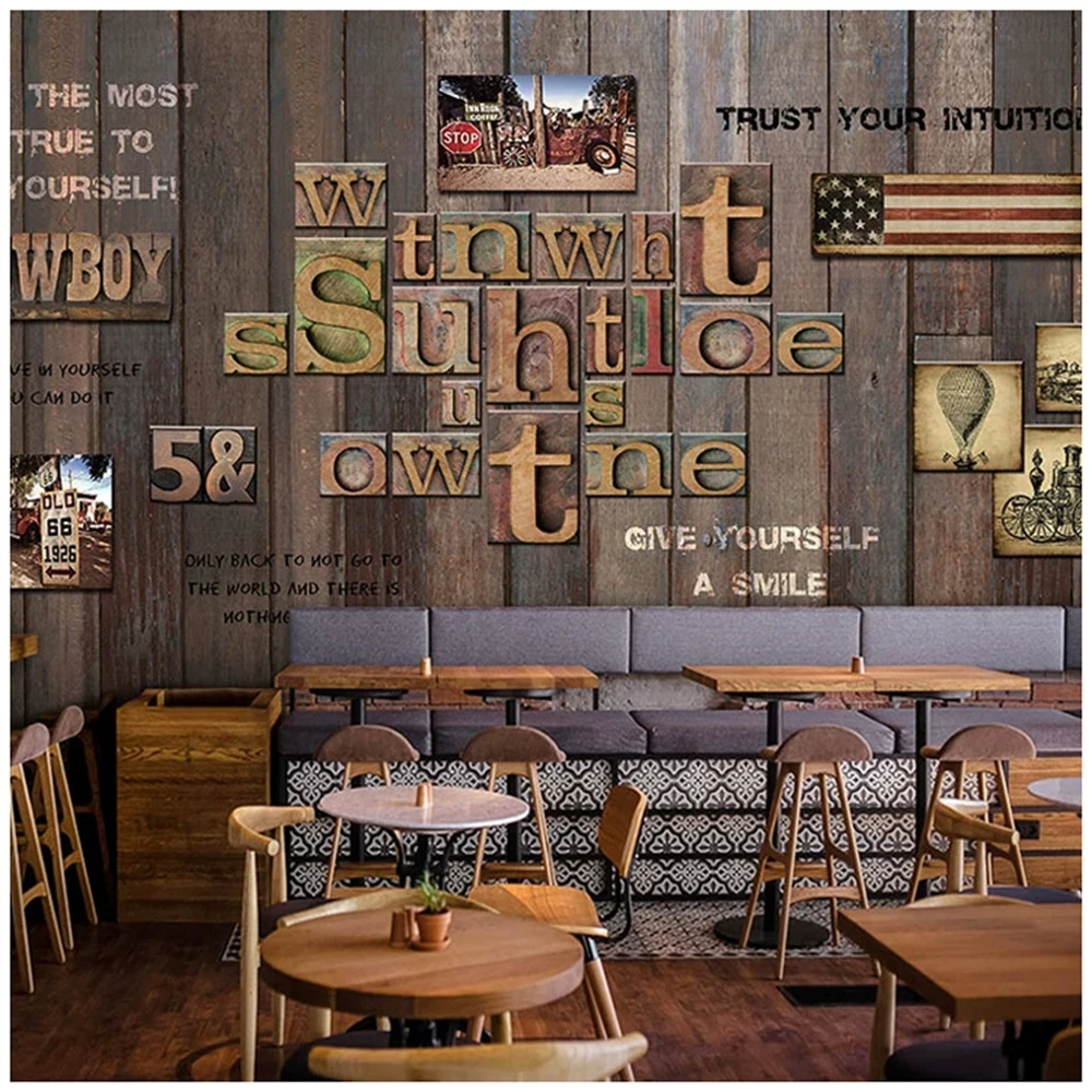 custom Continental stereo English letter wallpapers for living room sofa backdrop wallpapers embossed wall paper murals Stickers