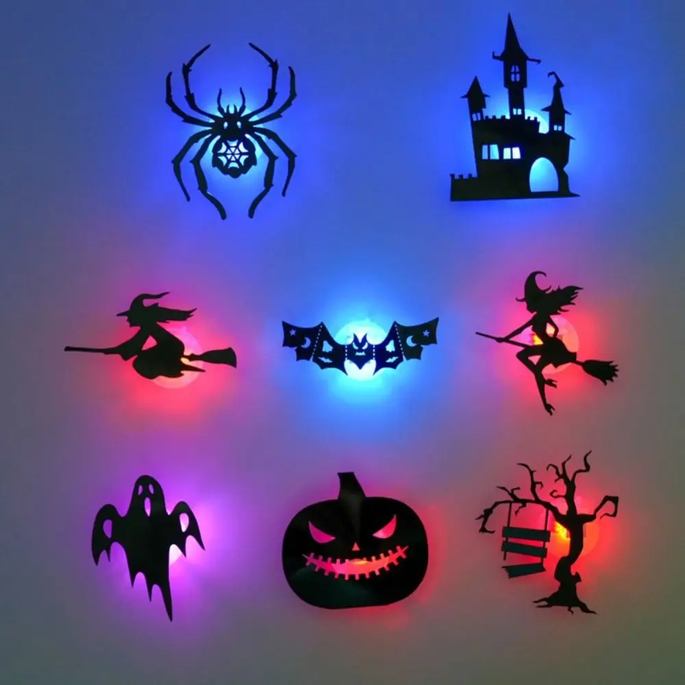 PVC Halloween Wall Stickers Hollow Cutout 3D Effect 3D Wall Decals Halloween Theme Festive Style Decorative Wall Stickers