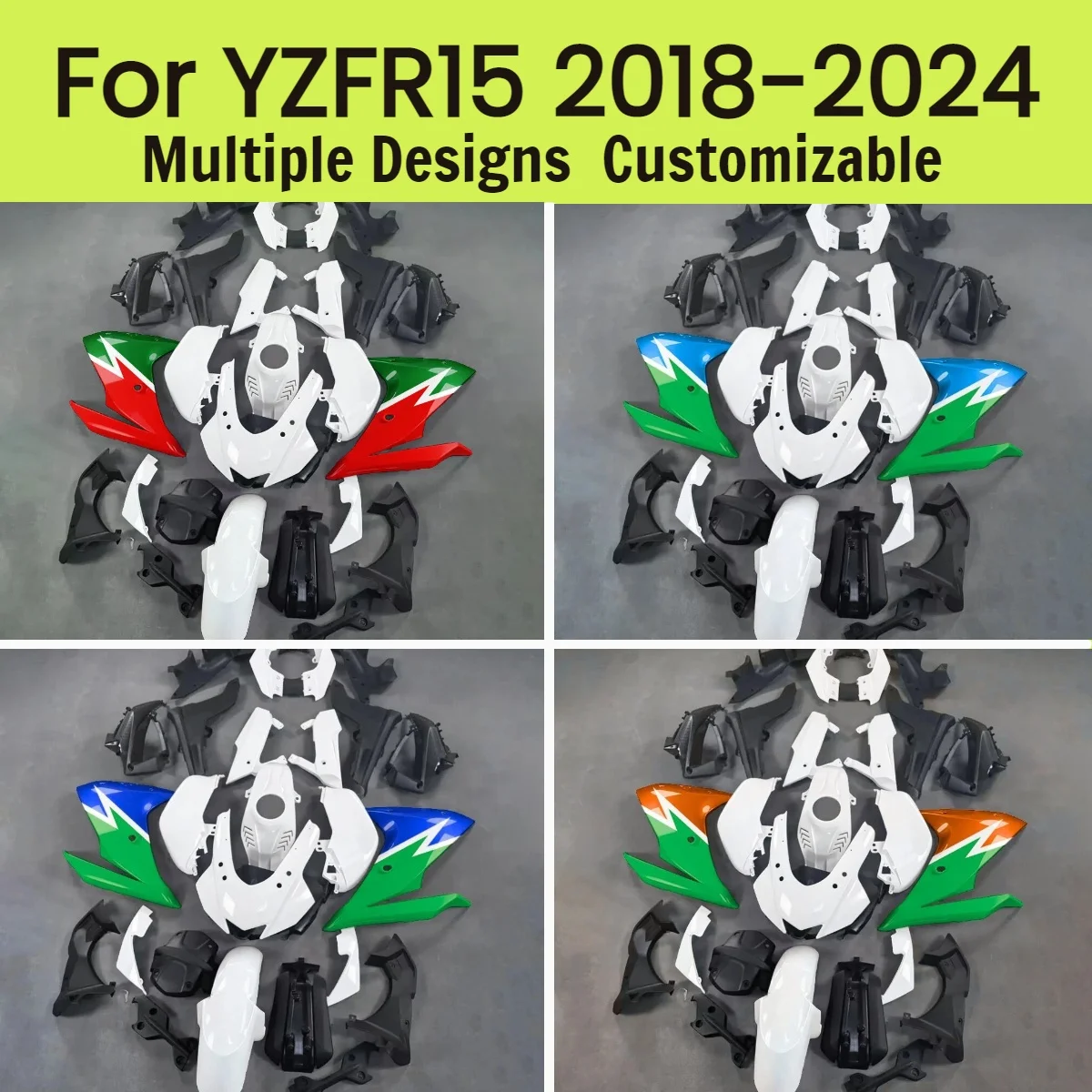 Aftermarket Fairing Kit for Yamaha YZFR15 2018-2024 Motorcycle Bodywork Fairings ABS Injection Molding YZF R15 18-24