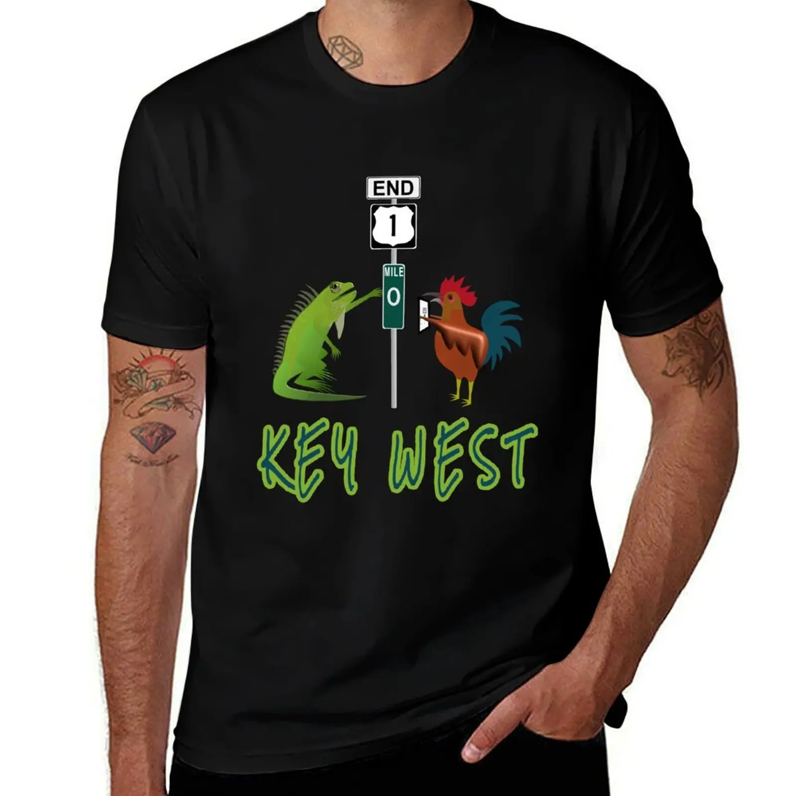 

Футболка Key West Mile Zero, мужская футболка из 100% хлопка, мужская футболка из 100% хлопка, футболка люксового бренда