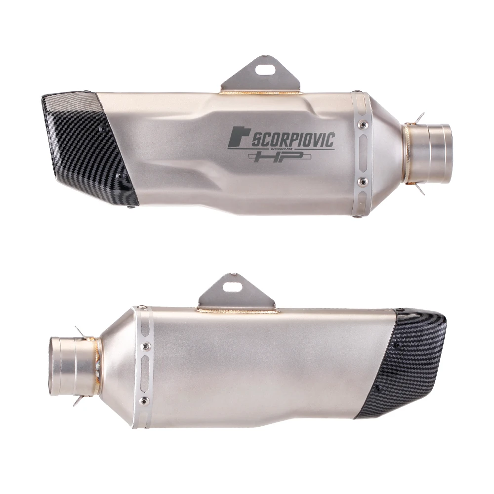 Motorcycle universal carbon fiber muffler 51mm sliding motorcycle muffler pipe exhaust K196 51mm muffler - view 3