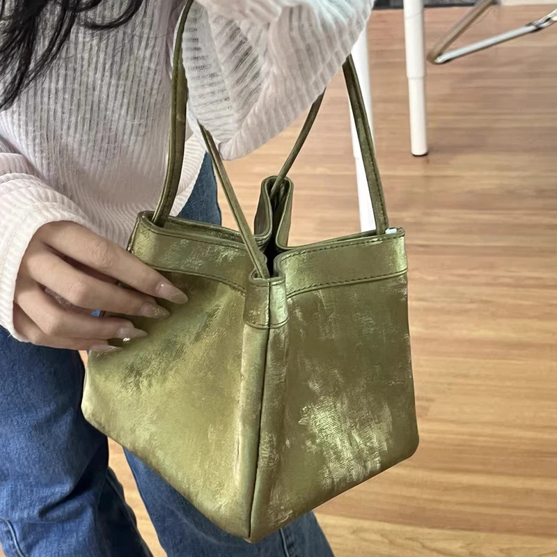 Free Custom Name Mini Bucket Bags For Women Luxury Designer Handbag Purse 2024 New In PU Gradient Color Hanging Tassels Shoulder