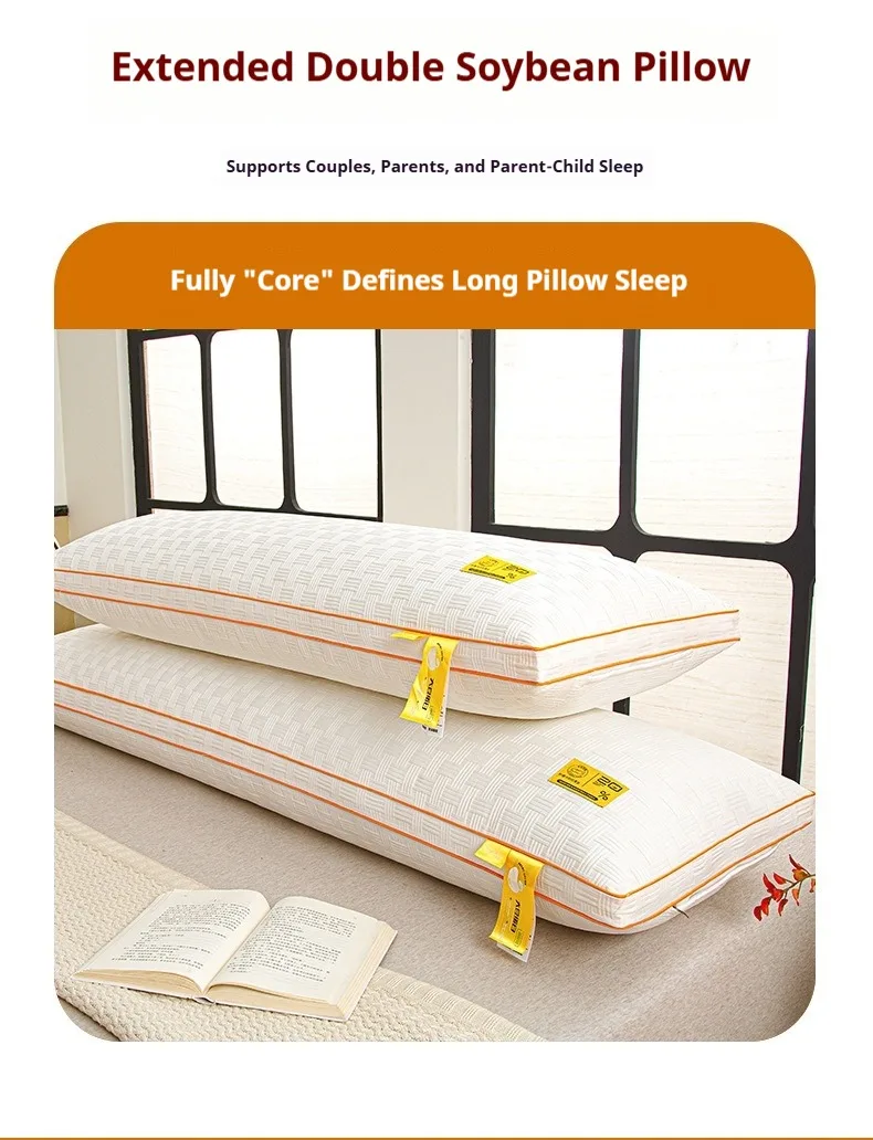 

Gray Pillow Core Home Soft Filling Cushion 48x100/48x120/48x150/48x180 Lengthen Pillows Quilted Sleeping Cushions almohada
