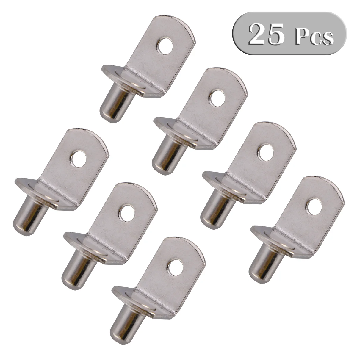 

25PCS Heavy Duty Bracket-Style Shelf Support Shelf Pegs Nickel shelf brackets shelving brackets metal shelf brackets