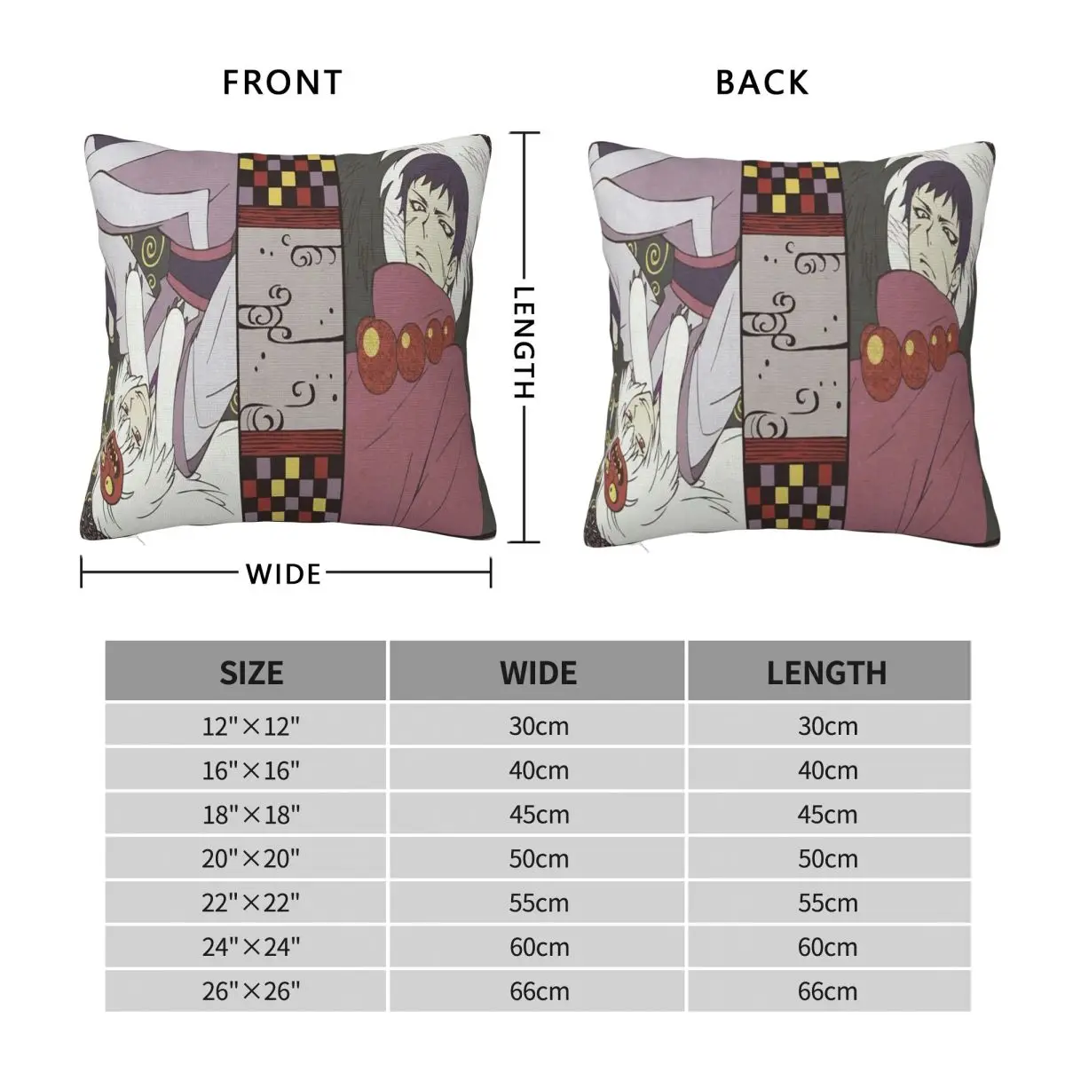Anime Kamisama Kiss Square Pillowcase Cushion Cover Pillow Case Throw Pillow Cover for Home Sofa Living Room