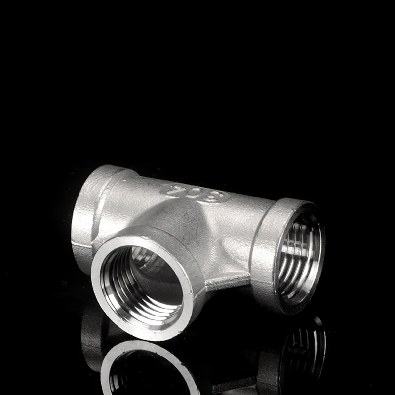 Bộ Chuyển Đổi Ba Chiều G1/2 "3/4" Nam/Nữ Ren 304 Stainlss Ống Thép Phụ Kiện DN15/20 Cổng Kết Nối Giảm Tốc Chung Cho Nước Tinh Dầu Khí