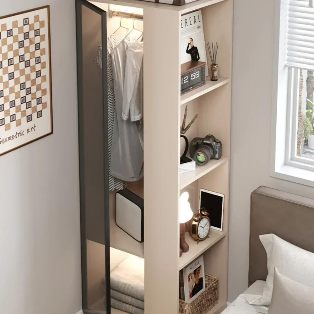 

Home Bedroom Wardrobe Modern Minimalist Wardrobe Small Apartment Space Saving