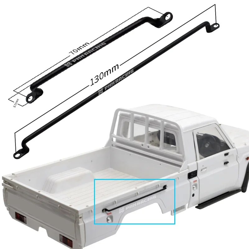 1 peça 70mm/130mm alça de porta de corrimão de apoio de braço de metal para caminhão 1/10 rc tamiya toyota hilux bruiiser rc4wd tf2 peça de decoração