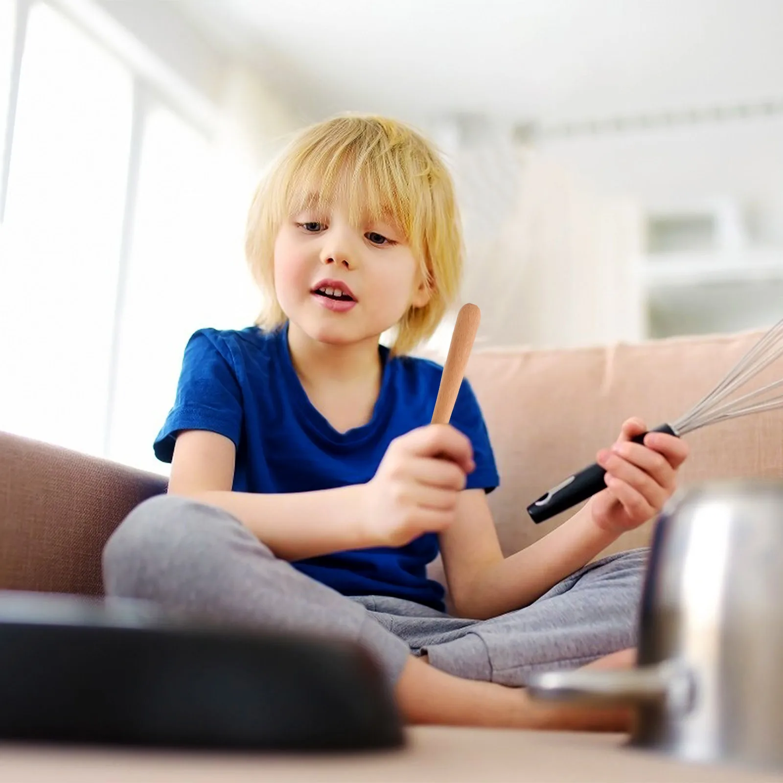 

6 Pcs Fish Frog Scraper Musical Instruments Beating Sticks Percussion Hammer Wood Child