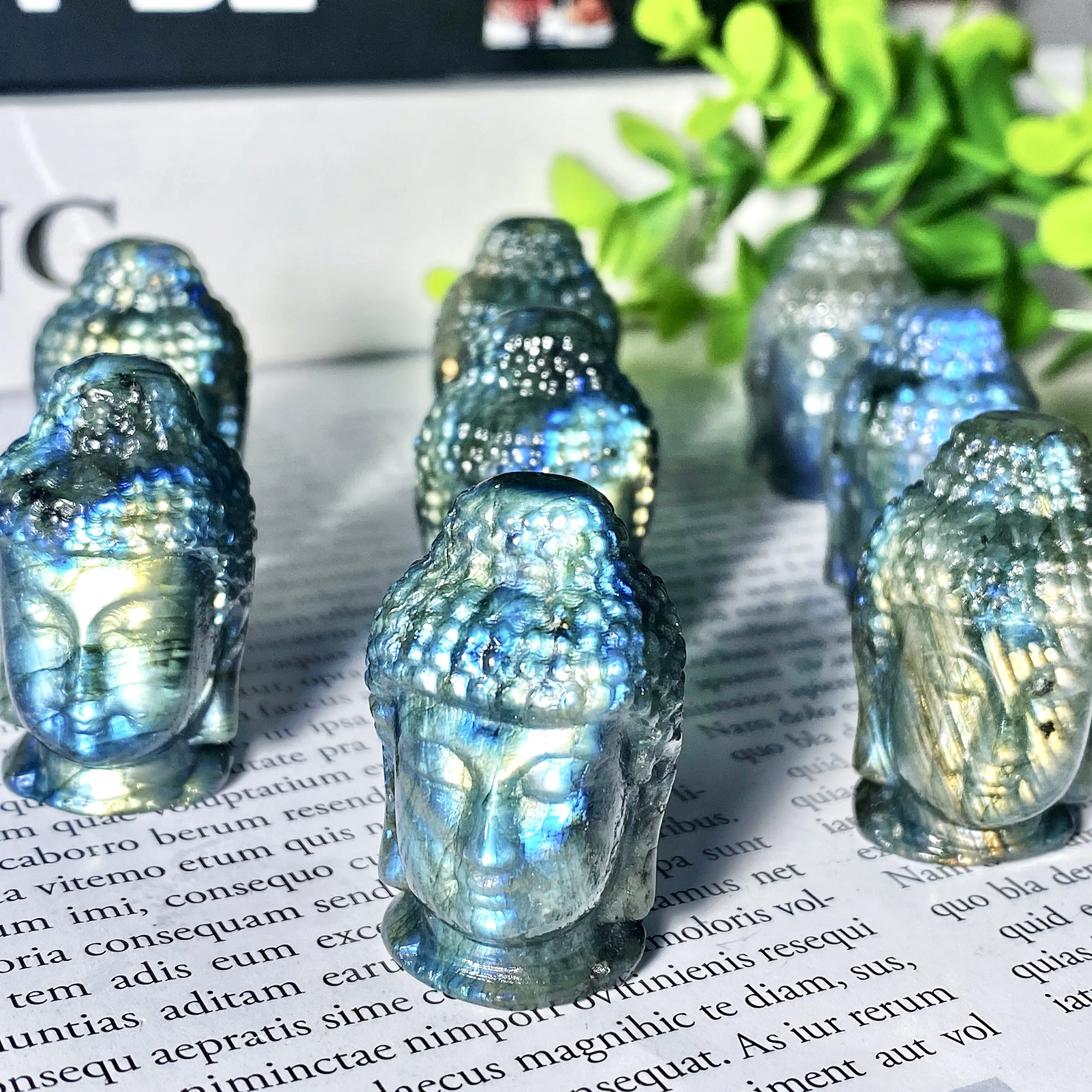1PC High Quality Random Labradorite Buddha Head Natural Carving,Gemstone Jewelry,Glitter, Healing crystal, Birthday gift