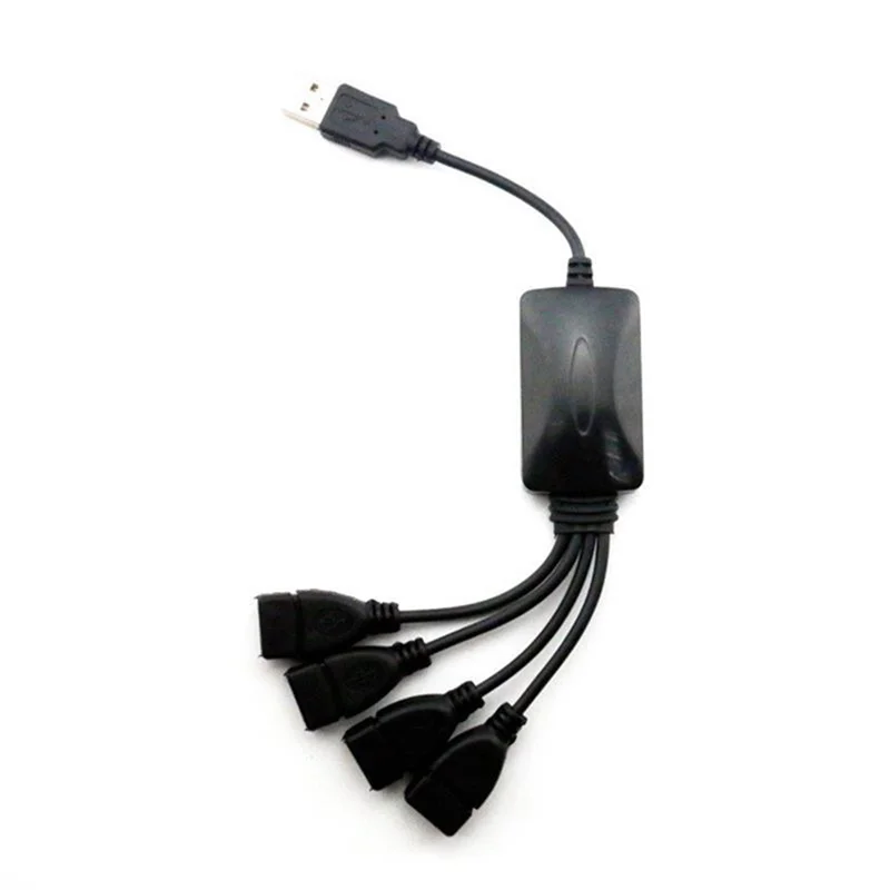 1 ذكر إلى 4 أنثى USB HUB الفاصل تمديد كابل USB 2.0 تمديد كابل بيانات محول الطاقة محول مقبس