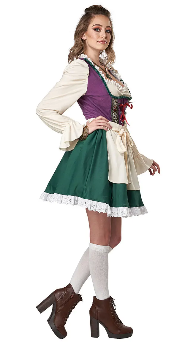 Vestido de sirvienta de traje de cerveza de Alemania, Oktoberfest Nacional Bávaro