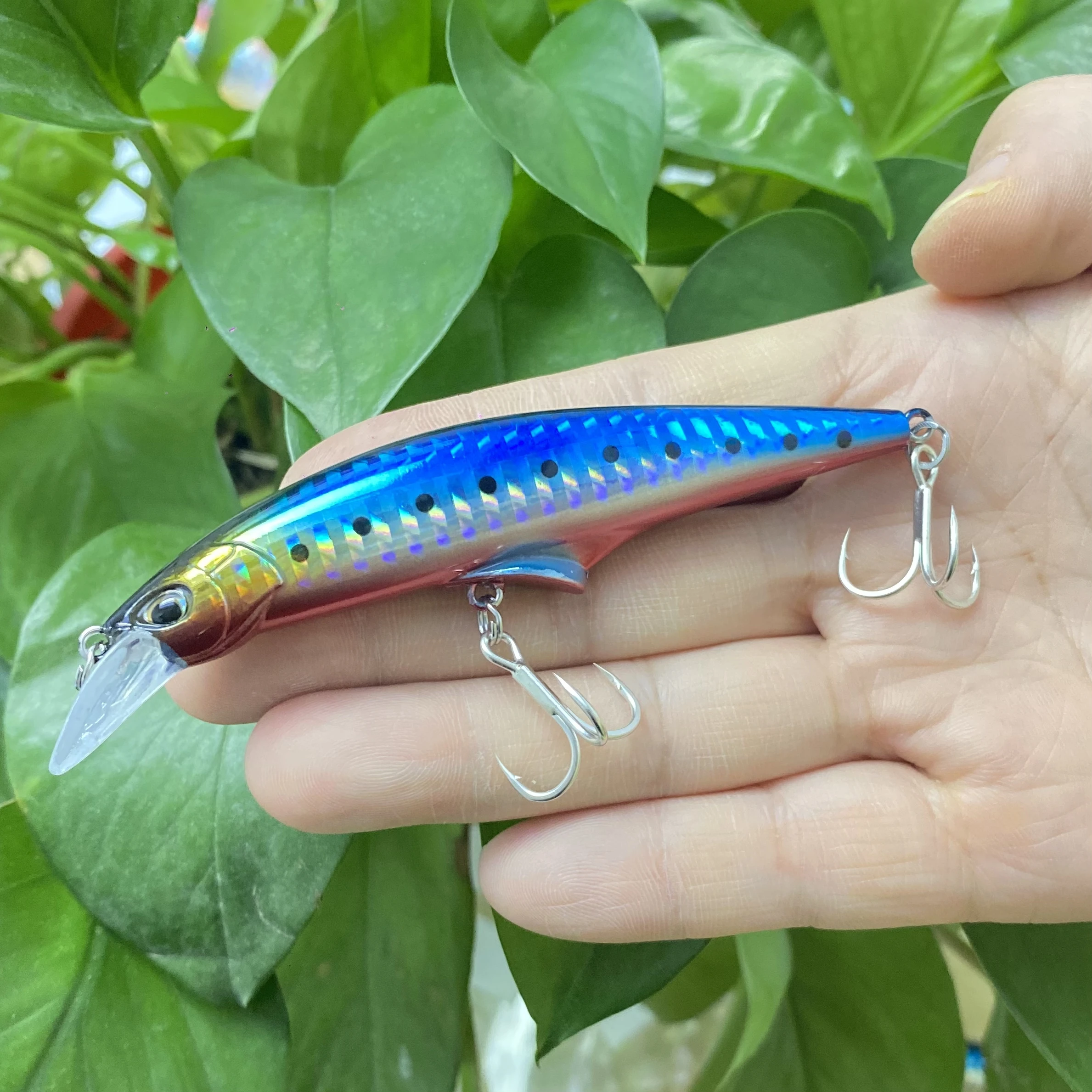 1pcs 95mm 30g Sinking Minnow Heavy Minnow Hard Bait Isca Pesca Wobblers Fishing Lure for Seabass Pike Lure Isca Pesca 9094