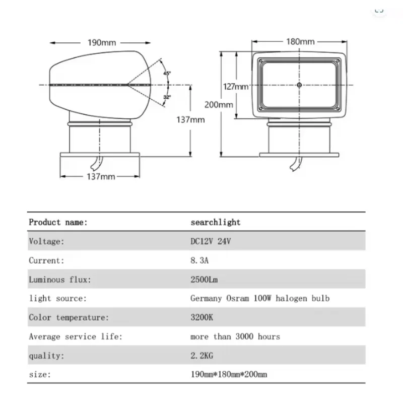 STLF مثالي للتطبيقات البحرية والخارجية، كشاف LED عالي الكثافة مع إضاءة طويلة المدى #6