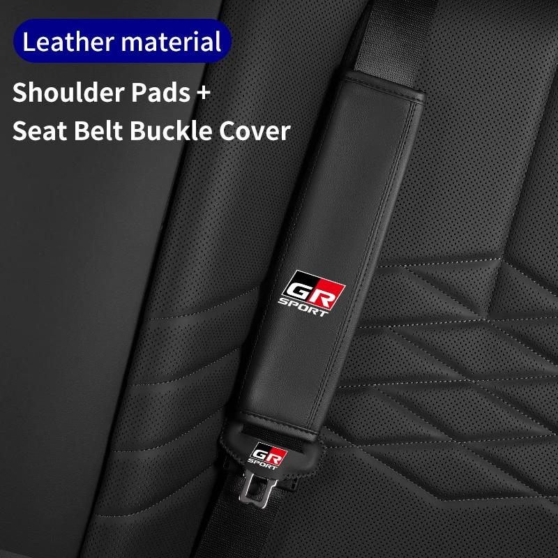 Car Seat Shoulder Pad Cover Seat Belt Buckle Protector Accessories For Toyota GR Supra Aygo Prado RAV4 Hilux Yaris Corolla 4Runn view 3