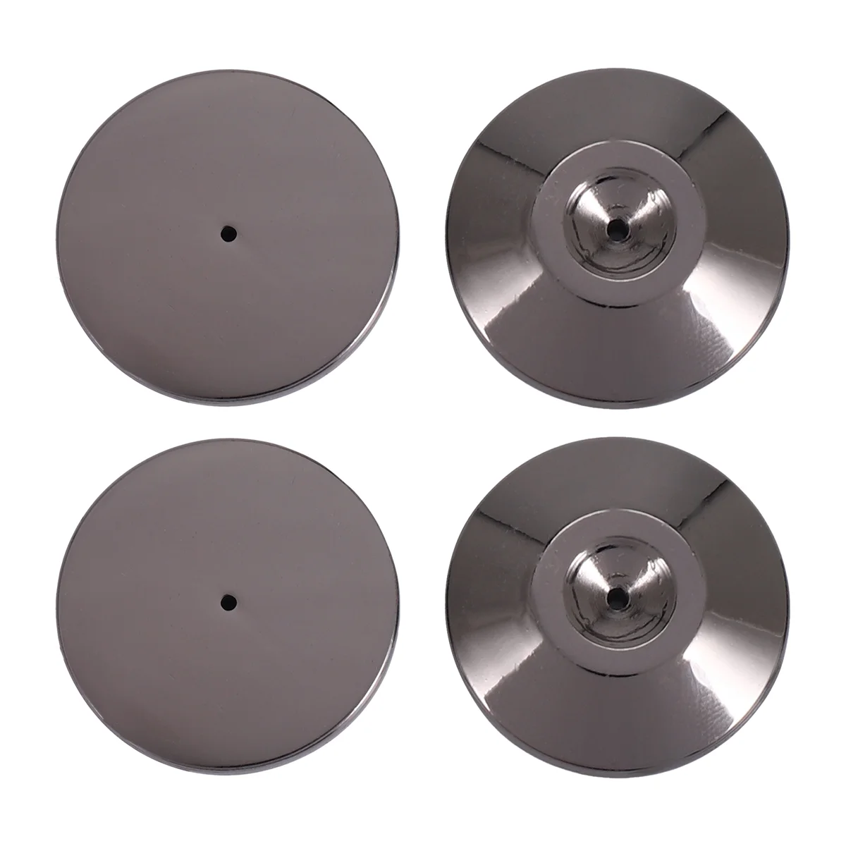 SMIEA 4 ชิ้นลําโพงทองแดงบริสุทธิ์ Spikes แผ่น HiFi ลําโพงกล่องแยกขาตั้งฟุตฐานกรวยรองเท้า Pad (สีดํา)