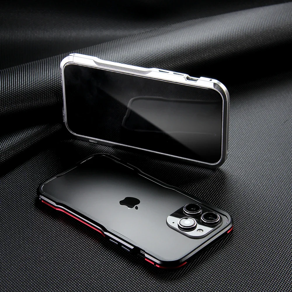 New Version Luphie Aluminum Metal Armor Bumper Frame Man\'s Case Cover For IPhone 15 PRO Max 11 12 13 14 Pro Max XS XR Plus Case