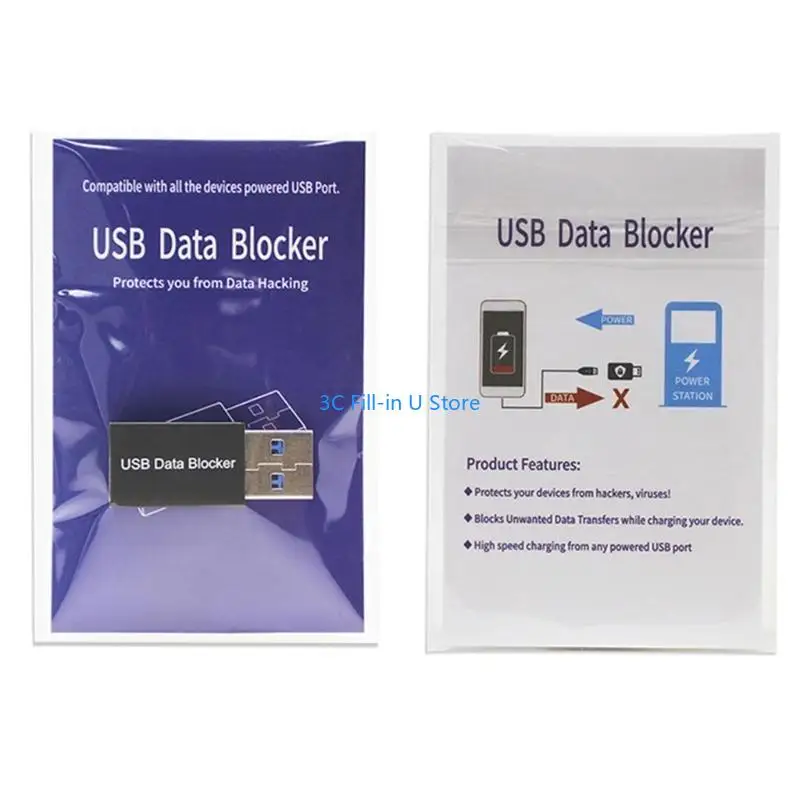G8TA USB Data Blocker Adapter Pengisian USB dengan Dukungan Tinggi, 12V/3A Kompatibel untuk berbagai USB Gadgets USB Adapter