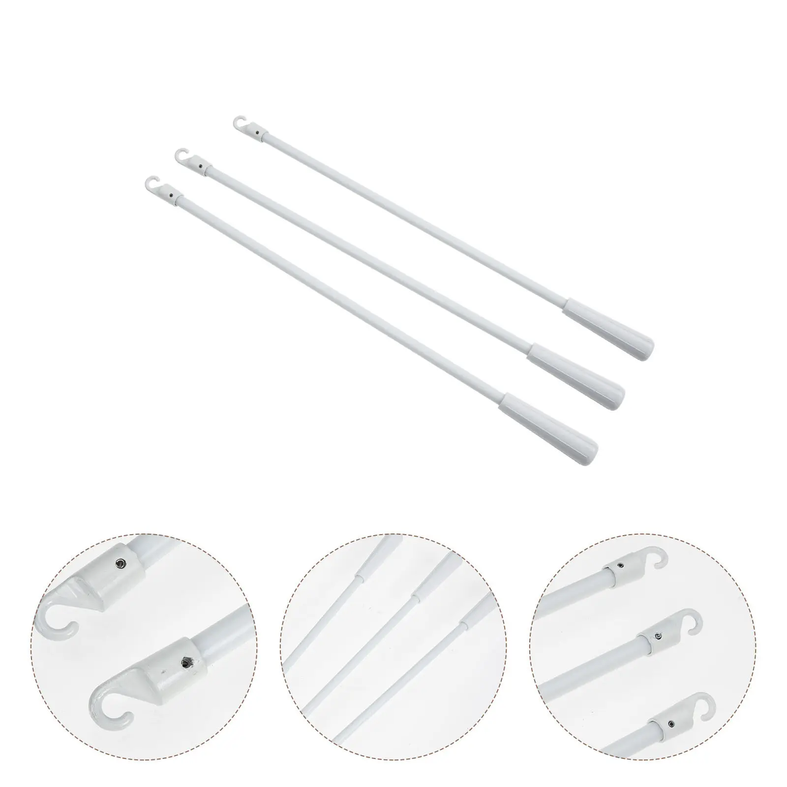 3Pcs Fiberglass Blind Wand for Vertical Blinds Lightweight Pulling Rod Easy Operation Non-Blocking Stylish Design Blinds