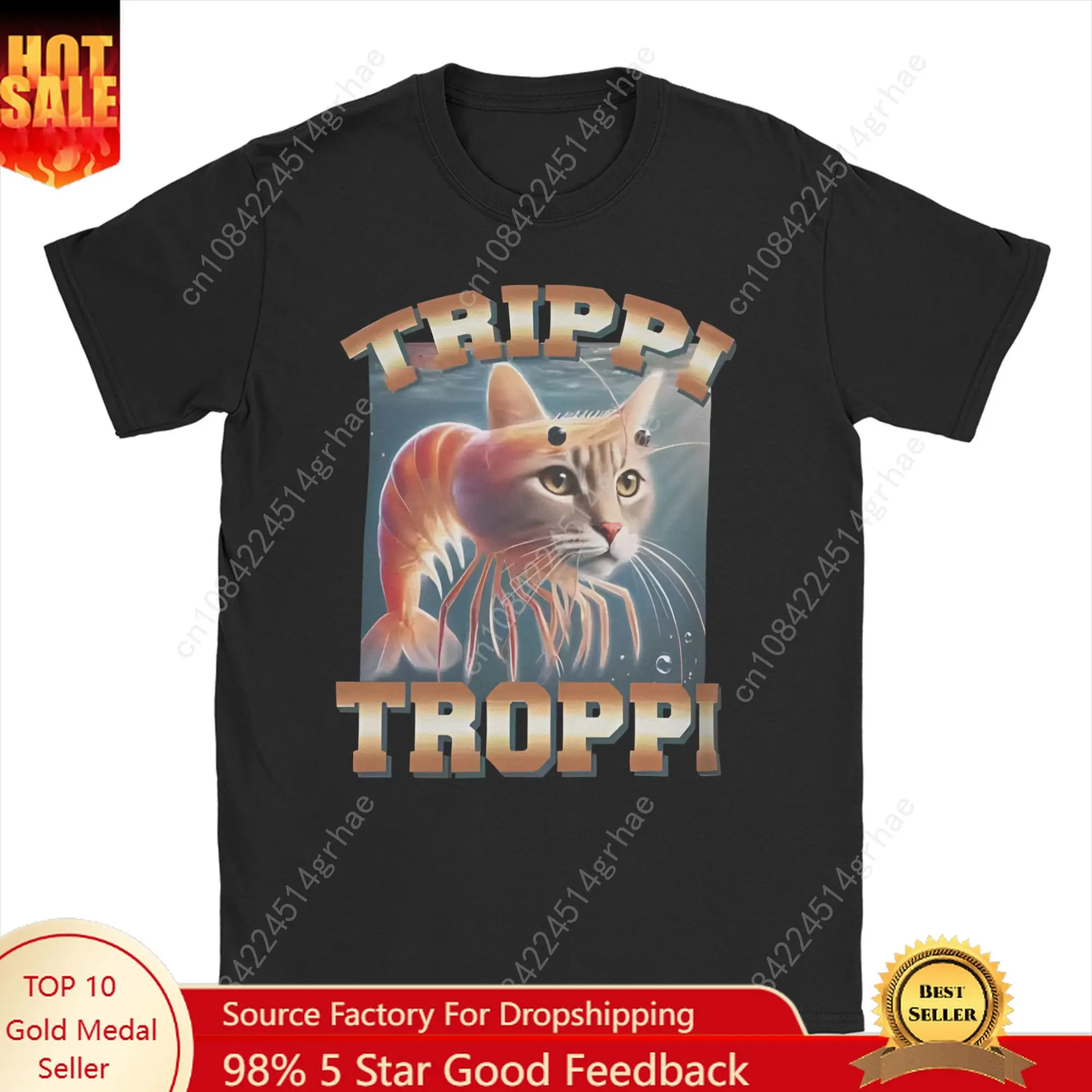 

Men's TRIPPI TROPPI T Shirts Italian Brainrot Meme Cotton Clothes Casual Short Sleeve O Neck Tee Shirt
