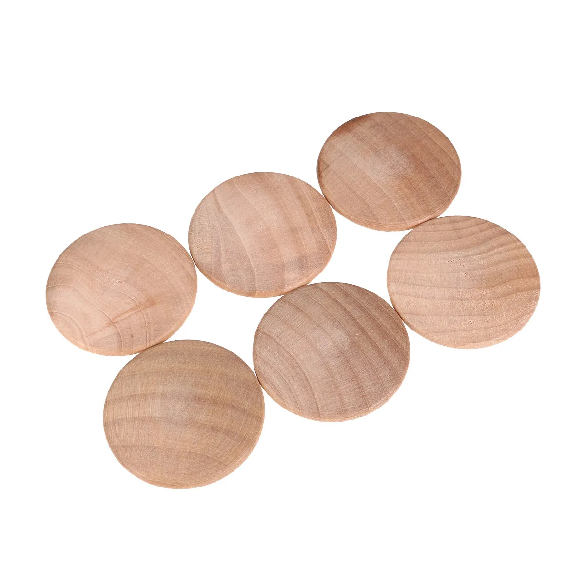 80Pcs 30x25mm Wooden Stair Plugs Button Style Furniture Cover for Screw Holes Smooth Domed Head Tight Secure Fit Button Plug