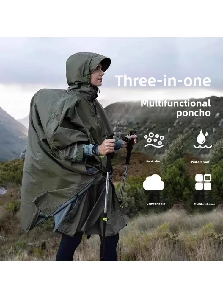 AliExpress 3-in-1 Multifunctional Rain Cape for Cycling, Hiking, and Mountaineering Waterproof, Breathable Adult Rain Cover