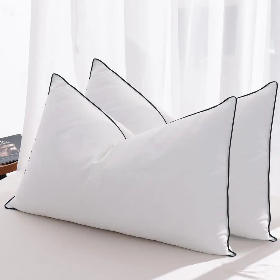 

Down Pillows King Size Set of 2, Luxury Hotel Collection Bed Pillow 2 Pack, Airyfil Powered Fillings amp Feathers PillowFluffy P