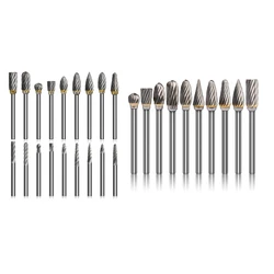 Tungsten Carbide Burr Set, Arquivos De Diamante, Dremel Rotary Drill, Air Die Grinder, Polimento De Metal, Madeira, 1,8 Shank