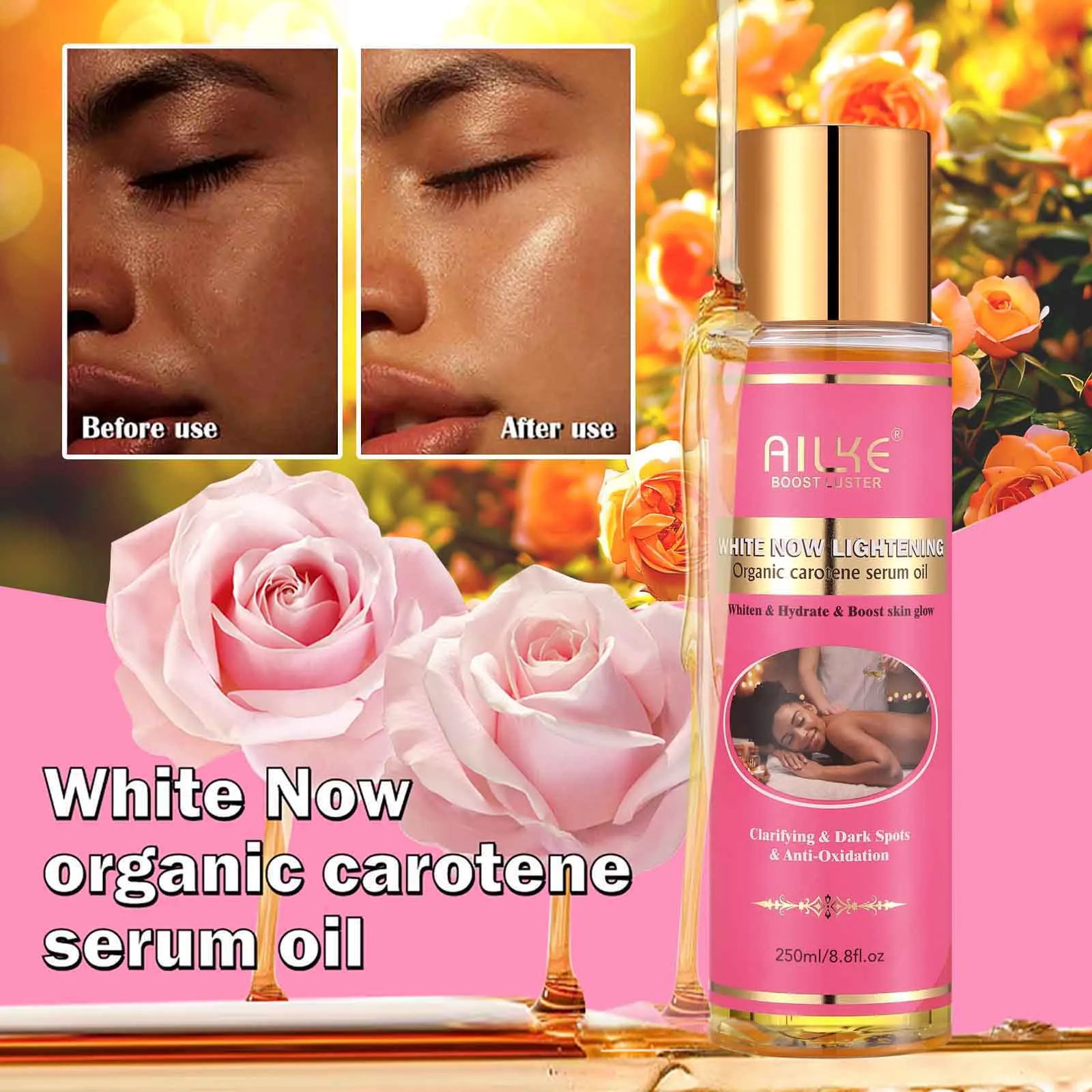 Private Label Glowing Caramel Körperpflegeset Gesichtsset Bio Vegan Aufhellendes Hautpflegeset für Frauen und Männer