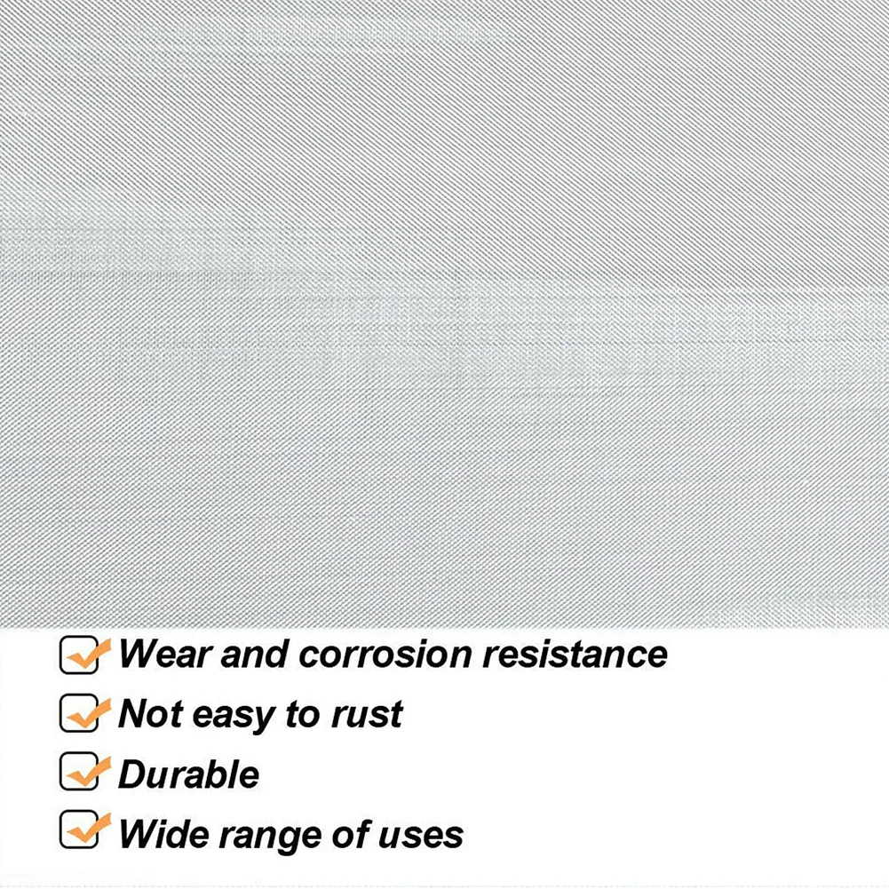 1pc Woven Wire Mesh 100 Mesh Acid Resistance Stainless Steel Water Resistance Wear Resistance Woven Non Toxic Odorless Harmless