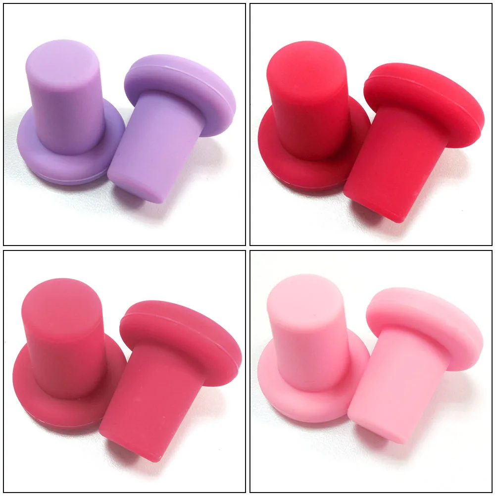 

6pcs Silicone Stoppers Food Grade Rustproof Sealing Plugs For Red Beer Vinegar Soy Bottles Party Atmosphere Creative