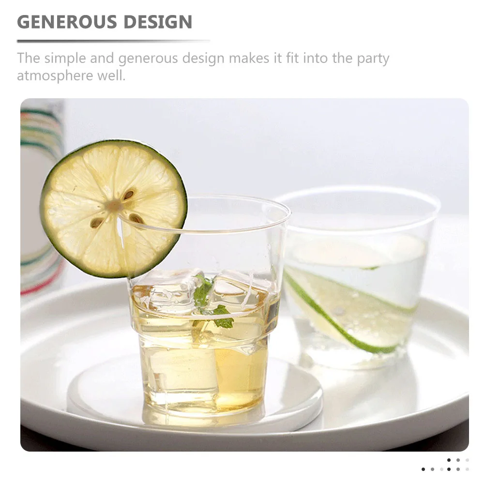 

100 шт. одноразовые прозрачные пластиковые стаканчики, утолщенные стаканчики для самолетов, 9 унций для напитков, холодных напитков, пластиковые стаканчики для вечеринок