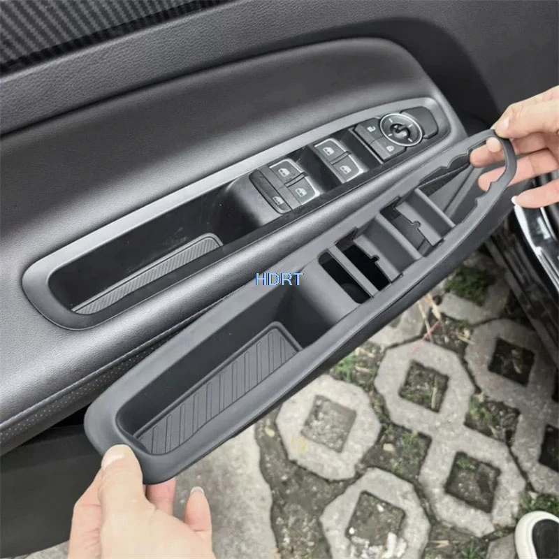 Ford Territory/Equator Sport 2022 + Car Style Front Rear Door Glass Switch Storage Box Pad Container Organizer Cover Accessories