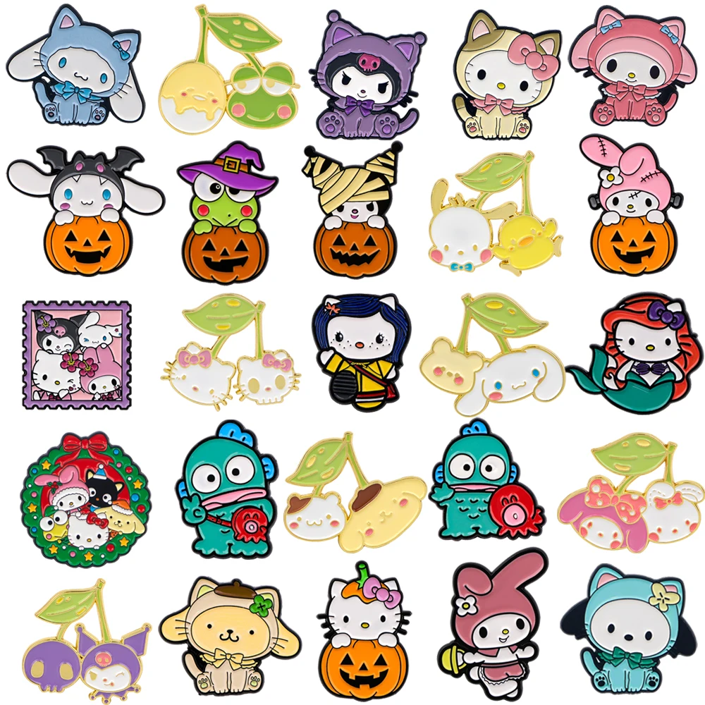 

Random Mixed 20pcs Wholesale Enamel Pin Kawaii Angle Cartoon Lapel Pins for Backpacks Clothes Badge Collect Brooch Jewelry Gifts