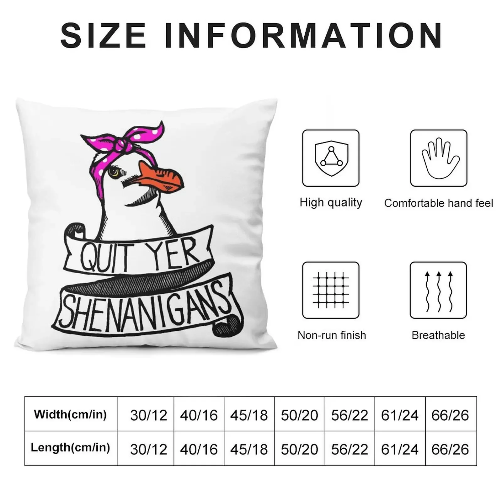 Quit Yer Shenanigans Throw Pillow Pillowcase Embroidered Cushion Cover pillowcases for sofa cushions pillow