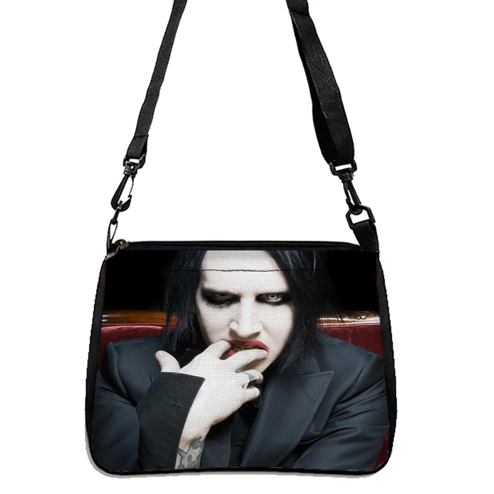 Marilyn Manson Printed bag, Lightweight Shoulder Bag, Portable Work Handbag 5.23